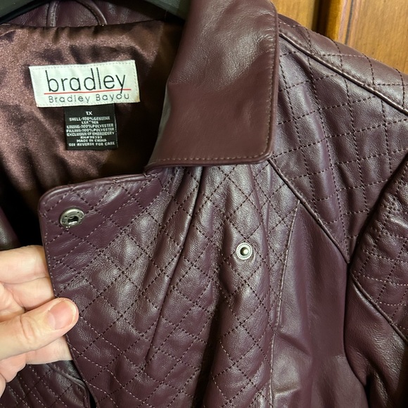 VTG Bradley Bayou Leather Jacket Size 1X - Picture 8 of 14